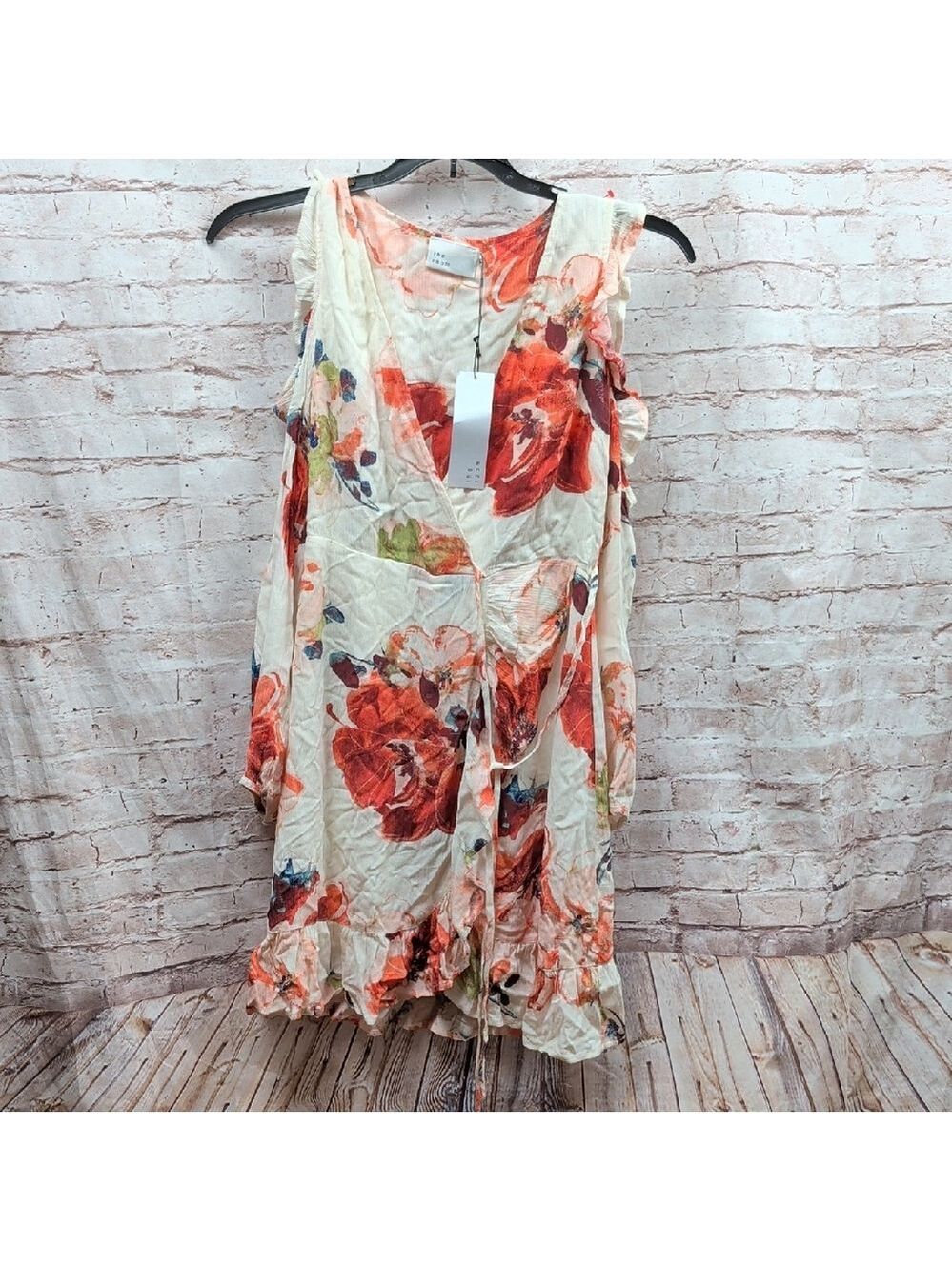The Room Asymmetrical Floral Dress Small New Nwt